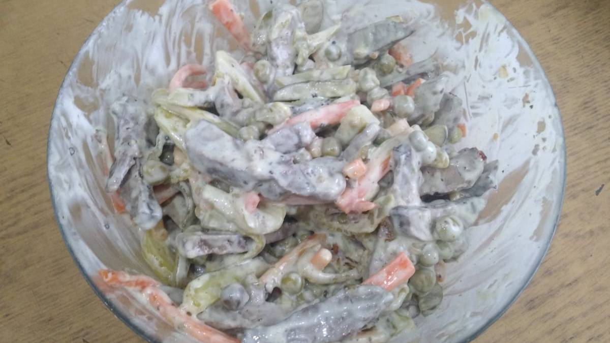 Салат из печени говяжья 10.04.2025.г
