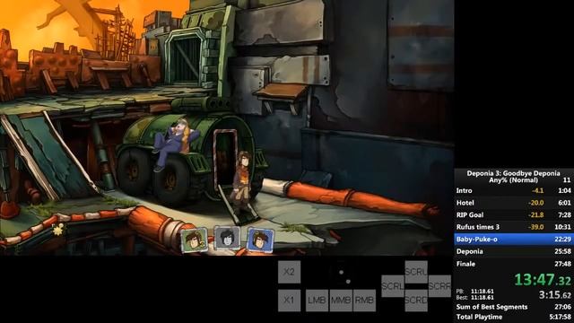 Deponia 3 Any% Speedrun - 25:54 (Single Segment) by tocaloni1 [AS] смотреть онлайн