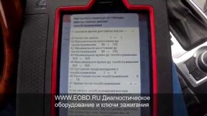 Обзор работы Launch X431 V PRO сброс сервисного интервала, адаптация датчика положения руля,