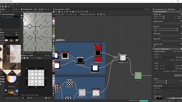 How to Create Decorative border tiles texture - Substance 3D Designer Tutorial Part 1 смотреть онлайн
