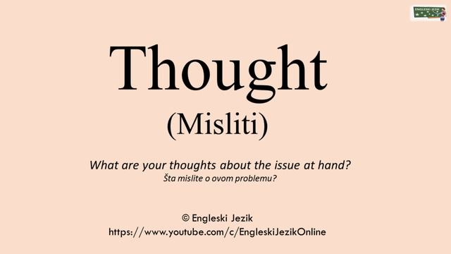 Thought (Misliti) | Prevod i izgovor смотреть онлайн