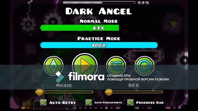 прохождение дейли лвла dark angel!!! | geometry dash #1 смотреть онлайн