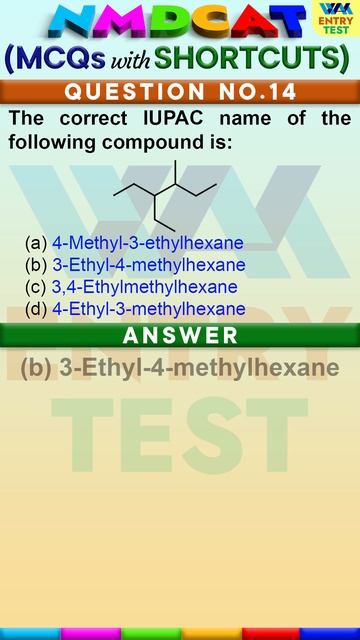NMDCAT Organic Chemistry MCQ#14 смотреть онлайн