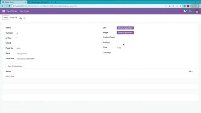 Основные поля в Odoo 17 смотреть онлайн