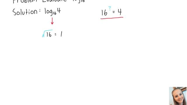 Logarithms: Evaluate log_{16} (4) смотреть онлайн