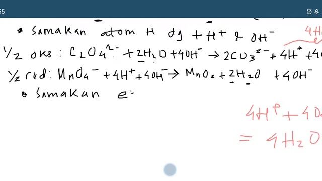 #Reaksiredoks 🍁Metode setengah reaksi MnO4- + C2O42- -- MnO2 + CO32- dalam suasana basa смотреть онлайн