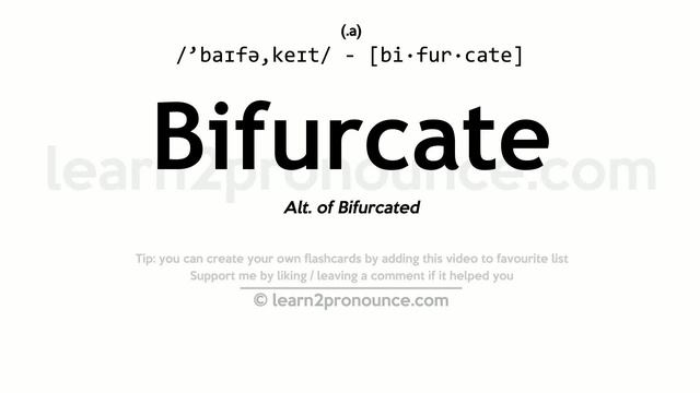 Pronunciation of Bifurcate | Definition of Bifurcate смотреть онлайн
