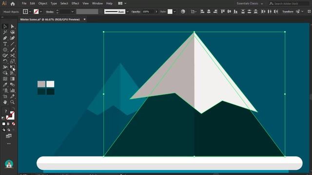 Winter Scenery Tutorial | Flat Illustration | Adobe Illustrator смотреть онлайн