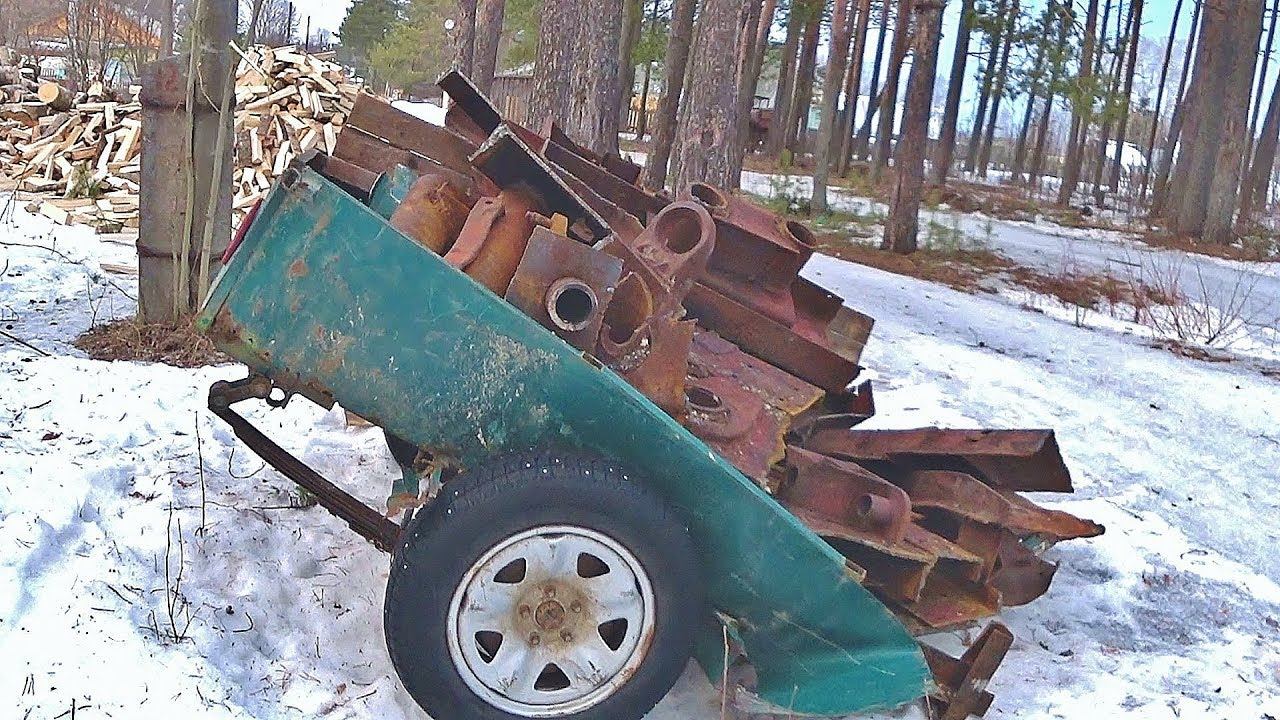 Что я натворил? Прицеп от веса на пополам! Что я нашел под снегом? смотреть онлайн