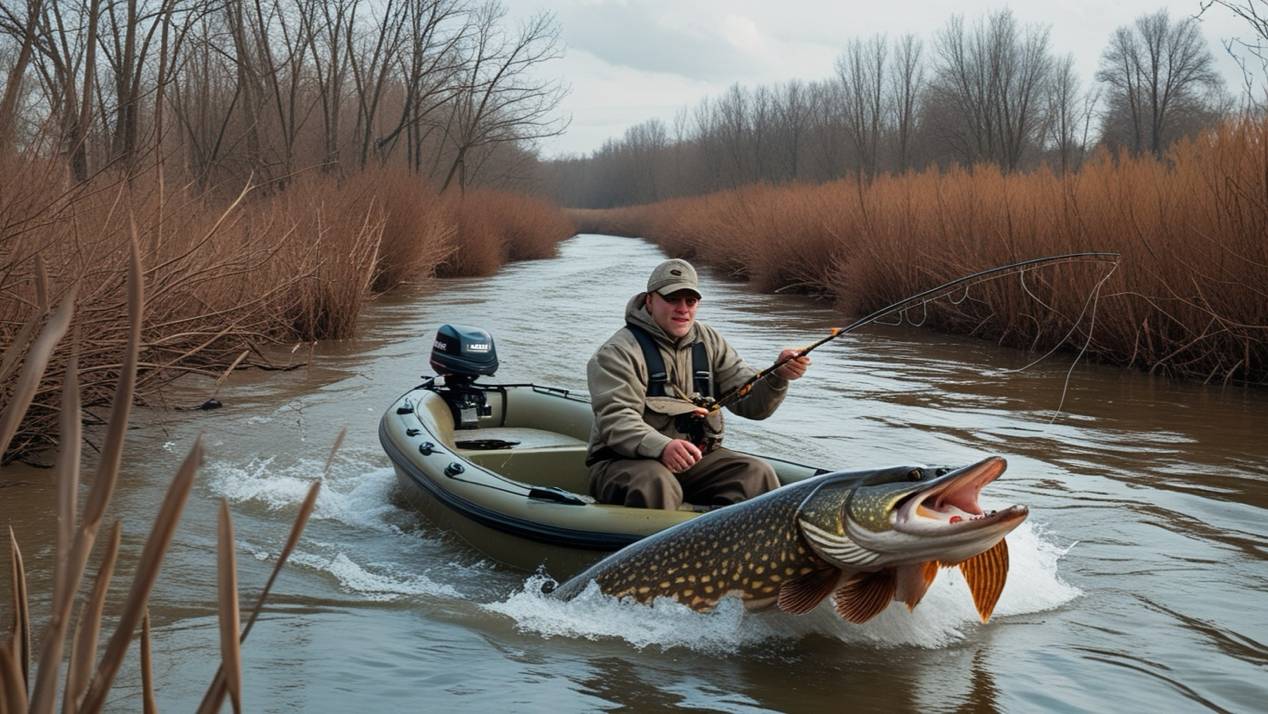 Ловлю много щуки на воблер с лодки весной! смотреть онлайн