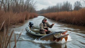 Ловлю много щуки на воблер с лодки весной!