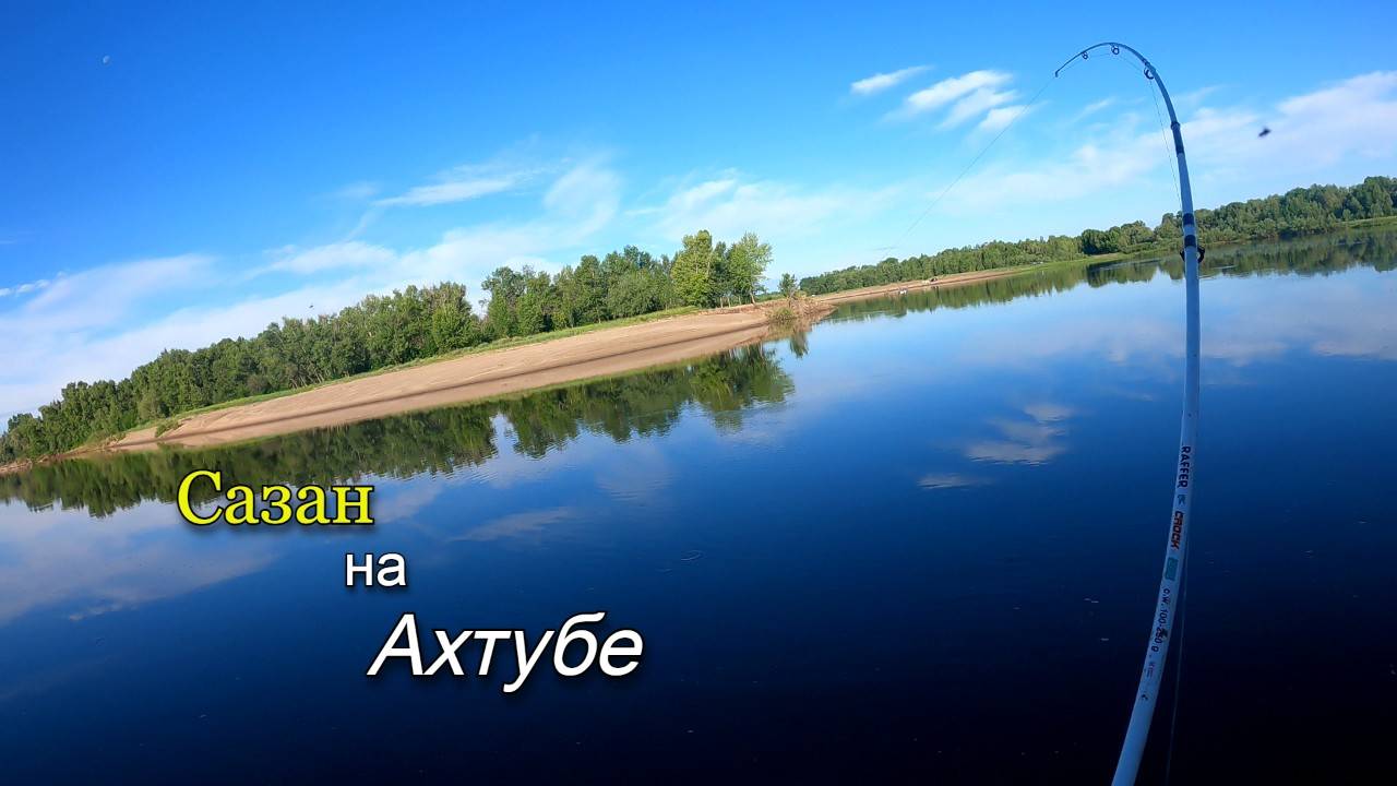 Летняя рыбалка на реке Ахтуба. Поймали сазана на донку. смотреть онлайн