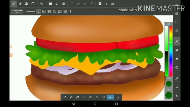 Рисуем вкусный привкусный гамбургер😋😋😋(простой рисунок)/Draw a hamburger смотреть онлайн