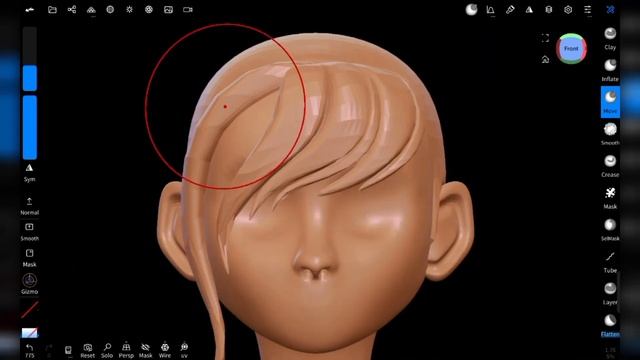 How I create stylized hair in Nomad Sculpt |Nomad Sculpt Tutorial |( Part1) смотреть онлайн