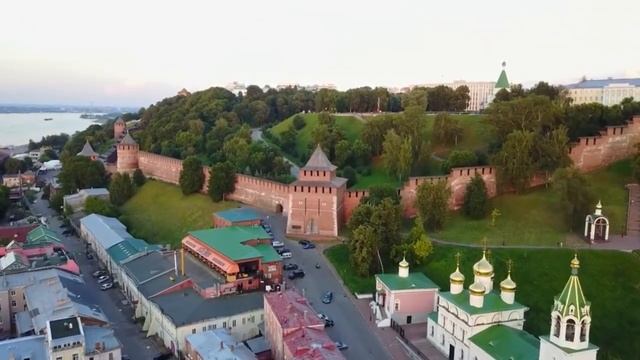 Нижний Новгород с квадрокоптера, центр города.