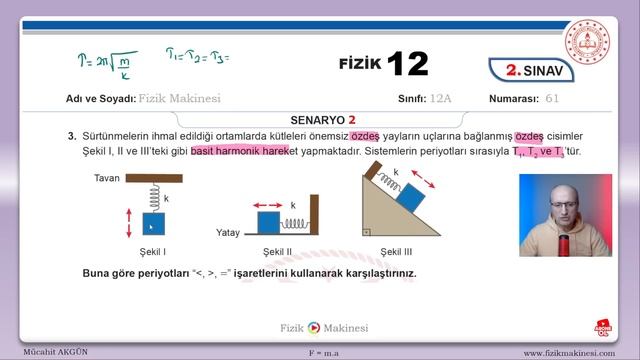 12.Sınıf MEB FİZİK Yazılı Senaryoları 1.Dönem 2.Yazılı SENARYO-2 [2024] +PDF смотреть онлайн