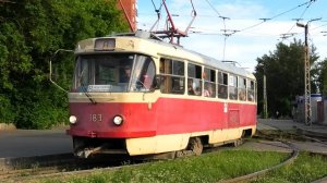 Трамваи Екатеринбурга Tatra T3SU СМЕ борт. №183/184, №087/088 маршрут 8, №167 маршрут 2