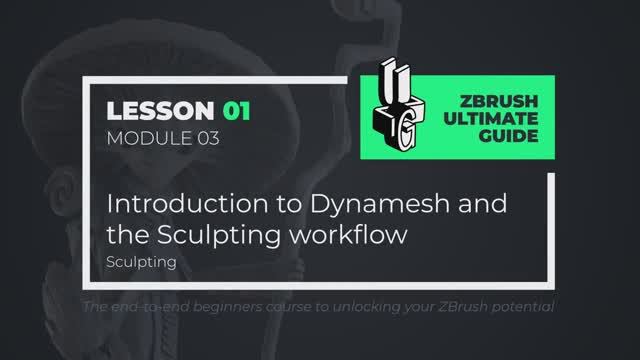 3-1 Dynamesh and sculpting workflow смотреть онлайн