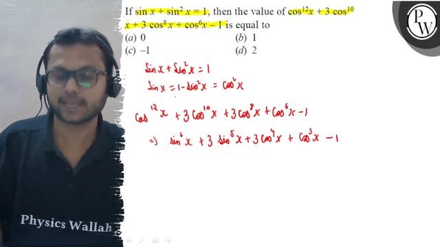If \( \sin x+\sin ^{2} x=1 \), then the value of \( \cos ^{12} x+3 ... смотреть онлайн