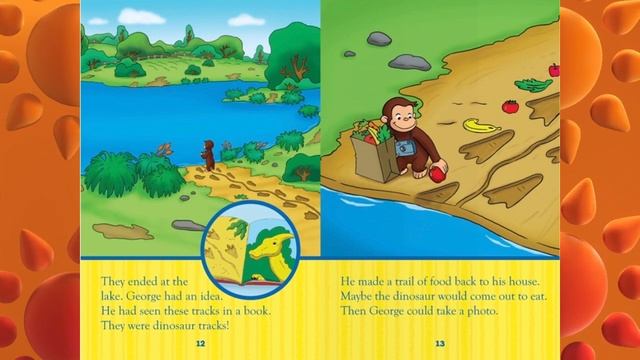 Curious George Dinosaur Tracks Read Aloud Story Book смотреть онлайн