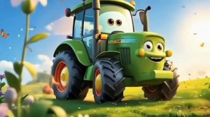 ЗЕЛЁНЫЙ ТРАКТОР  ЕДЕТ  ПО ПОЛЮ 🚜🚜