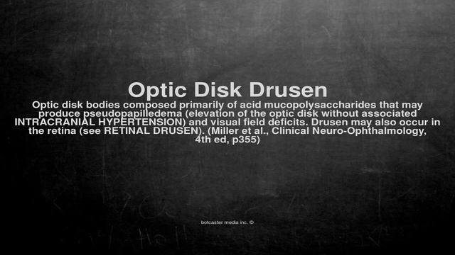 Medical vocabulary: What does Optic Disk Drusen mean смотреть онлайн