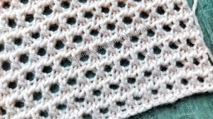 Рельефная фактурная сетка спицами для вязания маечек, джемперов
