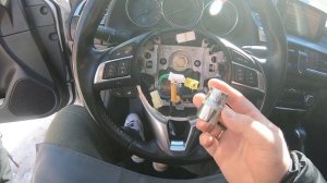 Как снять руль Mazda 6 (GJ), снять подушку руля airbag.