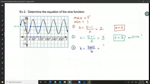 Finding an Equation for Sin and Cos from a Graph смотреть онлайн