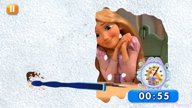 Magic Timer 2 Minute Brushing Video with Tangled (11) Rapunzel and Pascal in a Dress Sticker смотреть онлайн