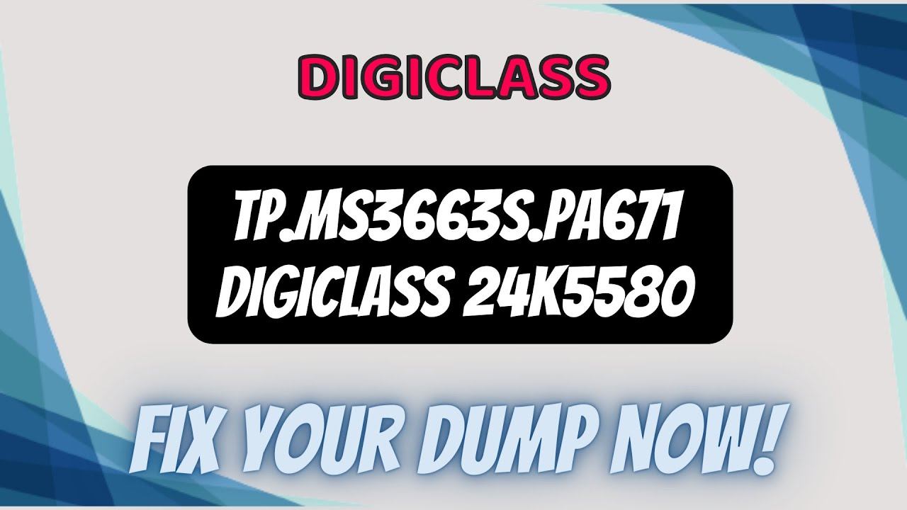 TP.MS3663S.PA671 Digiclass 24k5580 Firmware Dump Repair.