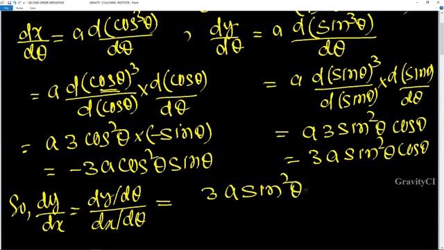 Q54 | If x=a cos^3θ, y=a sin^3θ, find (d^2 y)/(dx^2) | Second Order Derivatives смотреть онлайн