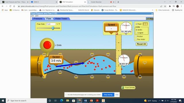 PHET Fluid Pressure And Flow Tutorial