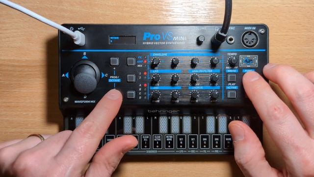 Behringer Pro Vs Mini synthesizer sound (experiment) demo смотреть онлайн