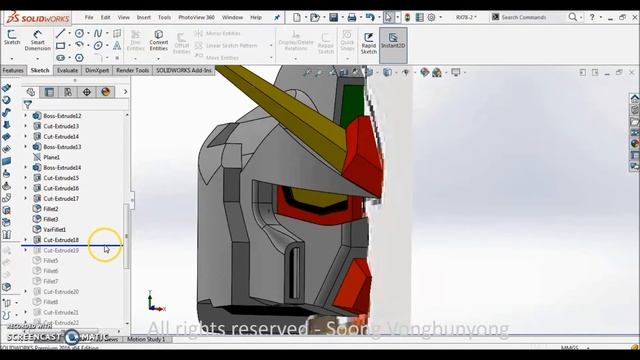RX 78-2 Solid Modeling with Solidworks смотреть онлайн