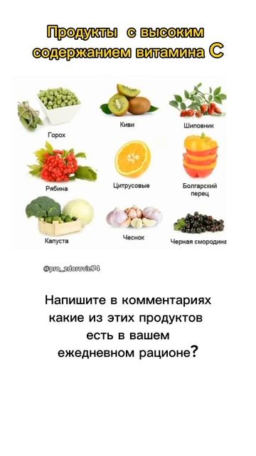 Продукты с высоким содержанием витамина C‼️ #здоровье #бытьздоровым #vilavi смотреть онлайн