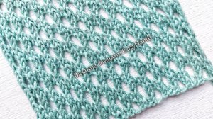 Стильный ажурный узор спицами 💥 Мелкая сетка