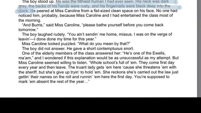 To Kill a Mockingbird Chapter 3 Notes смотреть онлайн