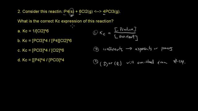 ACS Exam General Chemistry Equilibrium #2 - Consider this reaction P4(s) + 6Cl2(g) - 4PCl3(g) смотреть онлайн