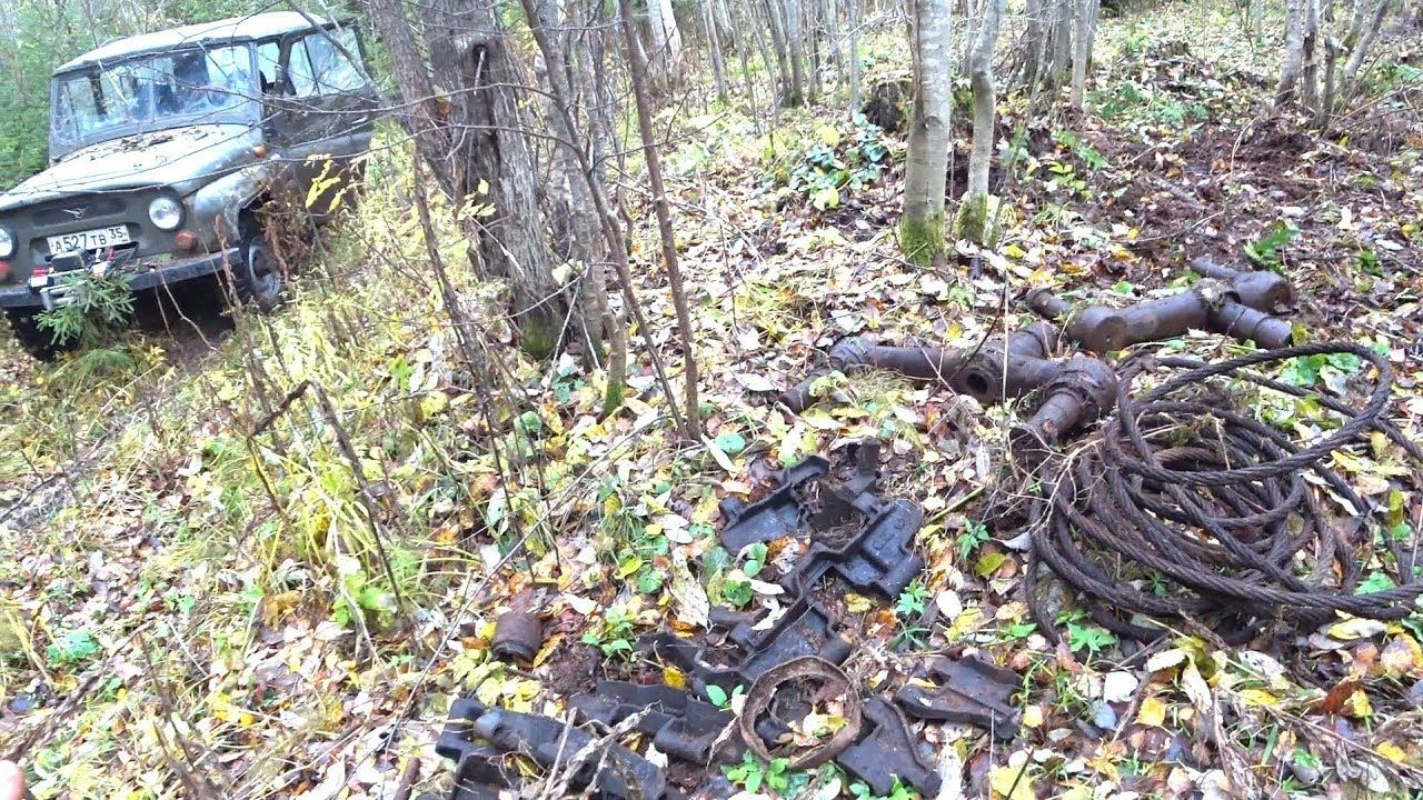 Один в тайгу за бесценным металлом. Осенние приключения! Трактор разбросанный по лесу. смотреть онлайн