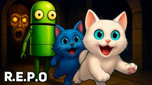 ПОБЕГ В R.E.P.O Котенок Лайк, Кронос и КИРЮХА
