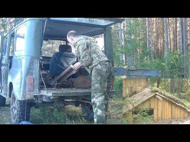 Я в шоке от увиденного! ЖД металл в сосновом лесу! Землянка рыбака. смотреть онлайн