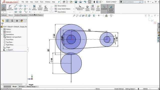 Solidworks Tutorial: Exercise #50 (Offset Trip lever) смотреть онлайн