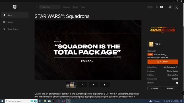 EpicGames free - STAR WARS™: Squadrons смотреть онлайн