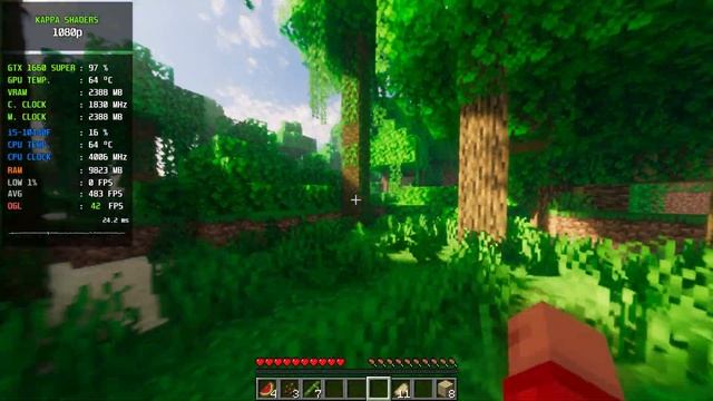 Minecraft on GTX 1660 Super + i5-10400F | 10 shaders | 1080p смотреть онлайн
