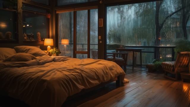 Звуки дождя для глубокого сна. Избавление от бессонницы. Успокаивающий белый шум смотреть онлайн