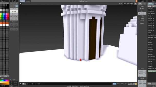 [MagicaVoxel] White castle on a wall смотреть онлайн