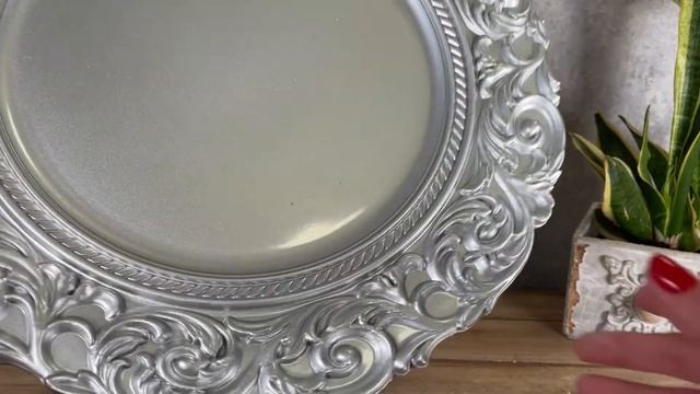 Подставка тарелка пластик серебряная (35 см) смотреть онлайн