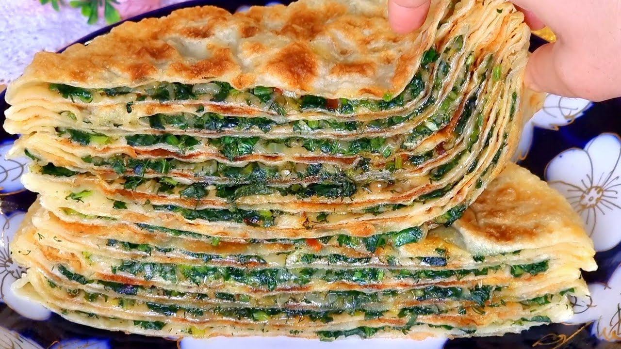 МУКА+ВОДА И ЗЕЛЕНЬ! ВКУСНЕЕ ВСЯКИХ ЧЕБУРЕКОВ! ПОТРЯСАЩЕЕ ЛЕПЁШКИ С ЗЕЛЕНЬЮ! ПРОСТО ВКУСНО И ПОЛЕЗНО! смотреть онлайн