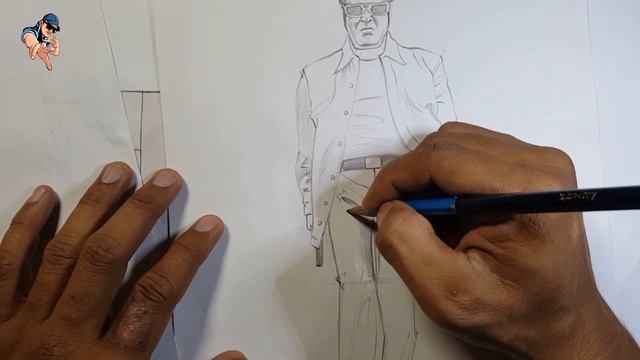 2.0 drawing Rajinikanth chitti | step by step | Yogesh Singh Art смотреть онлайн